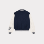 Represent Navy Varsity Jacket back view for men