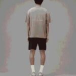 Represent Black Cargo Shorts back view