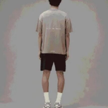 Represent Black Cargo Shorts back view