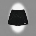 Represent Black Cargo Shorts front view