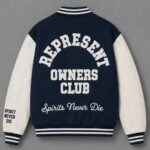 Represent bomber and varsity jackets back view