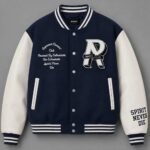 Represent bomber and varsity jackets front view