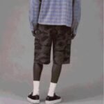 Represent Camo Cargo Shorts back view