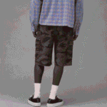 Represent Camo Cargo Shorts back view