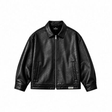 Represent Mens Faux Leather Jacket front view