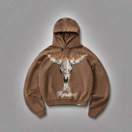 Represent Streetwear Hoodies front view with premium urban streetwear design