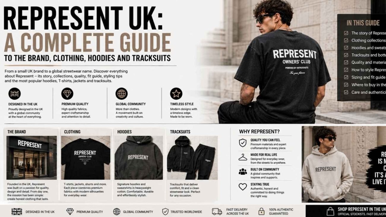 Represent UK brand clothing featuring hoodies and tracksuits
