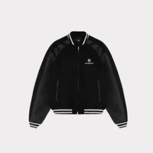 Represent Varsity Jacket Black front view