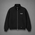Represent Zip Up Black Sweatshirt front view
