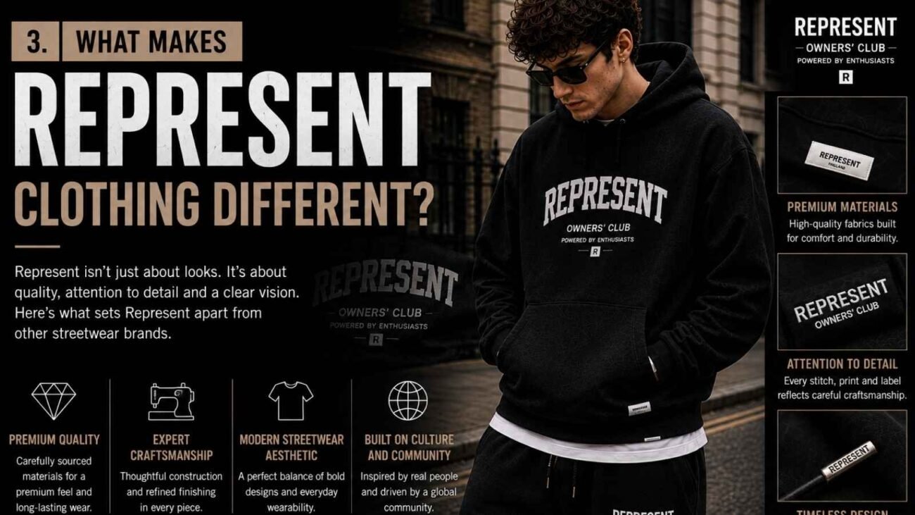 Represent Clothing with distinctive British streetwear design