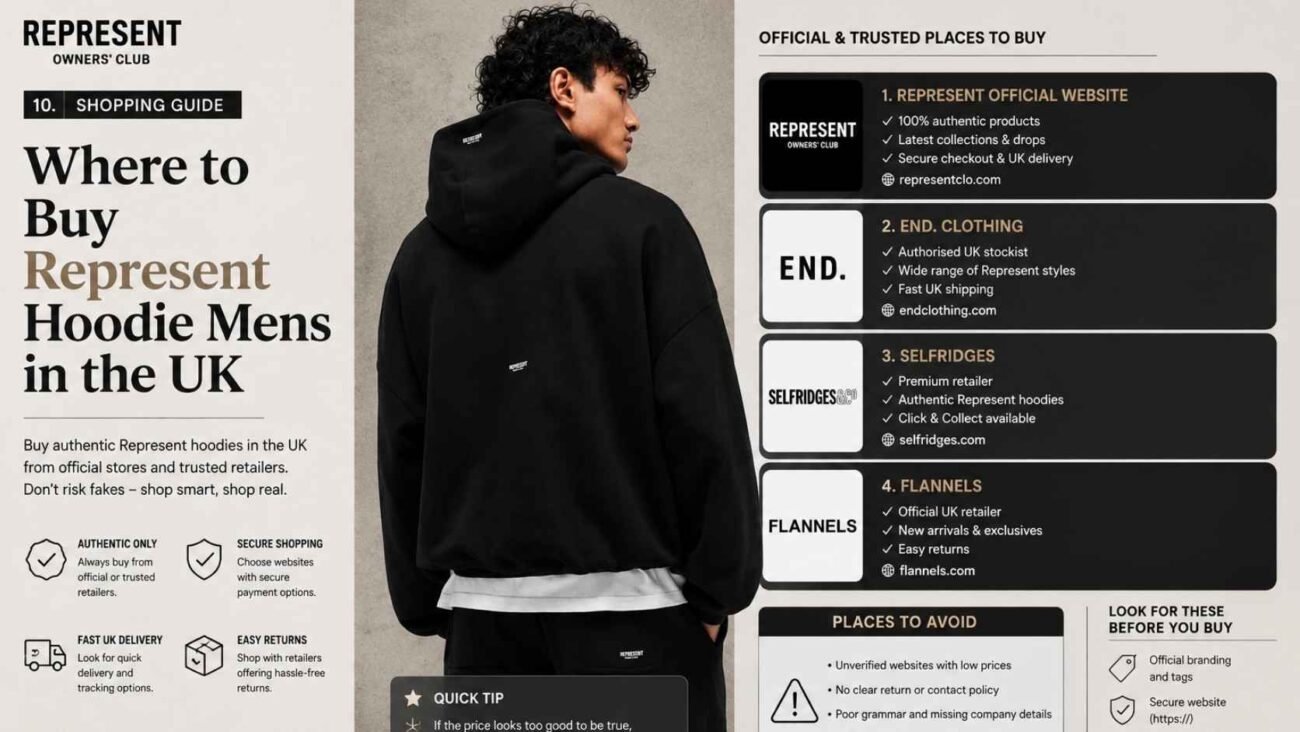 Where to buy Represent Hoodie Mens in the UK