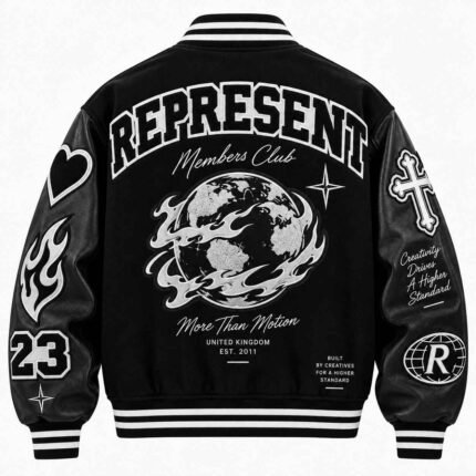 Represent Baseball Jacket back view