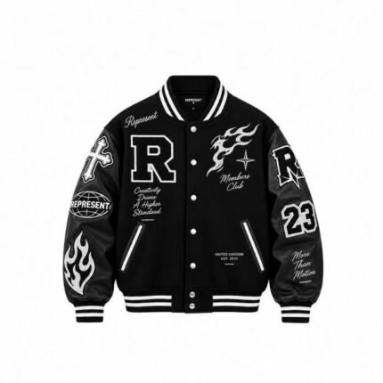 Represent Baseball Jacket front view