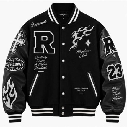 Represent Baseball Jacket front view