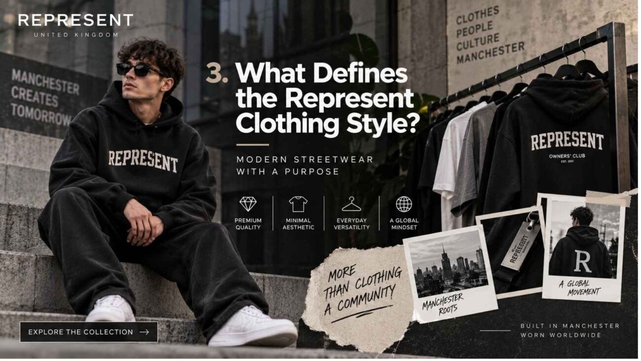 Represent clothing style British streetwear