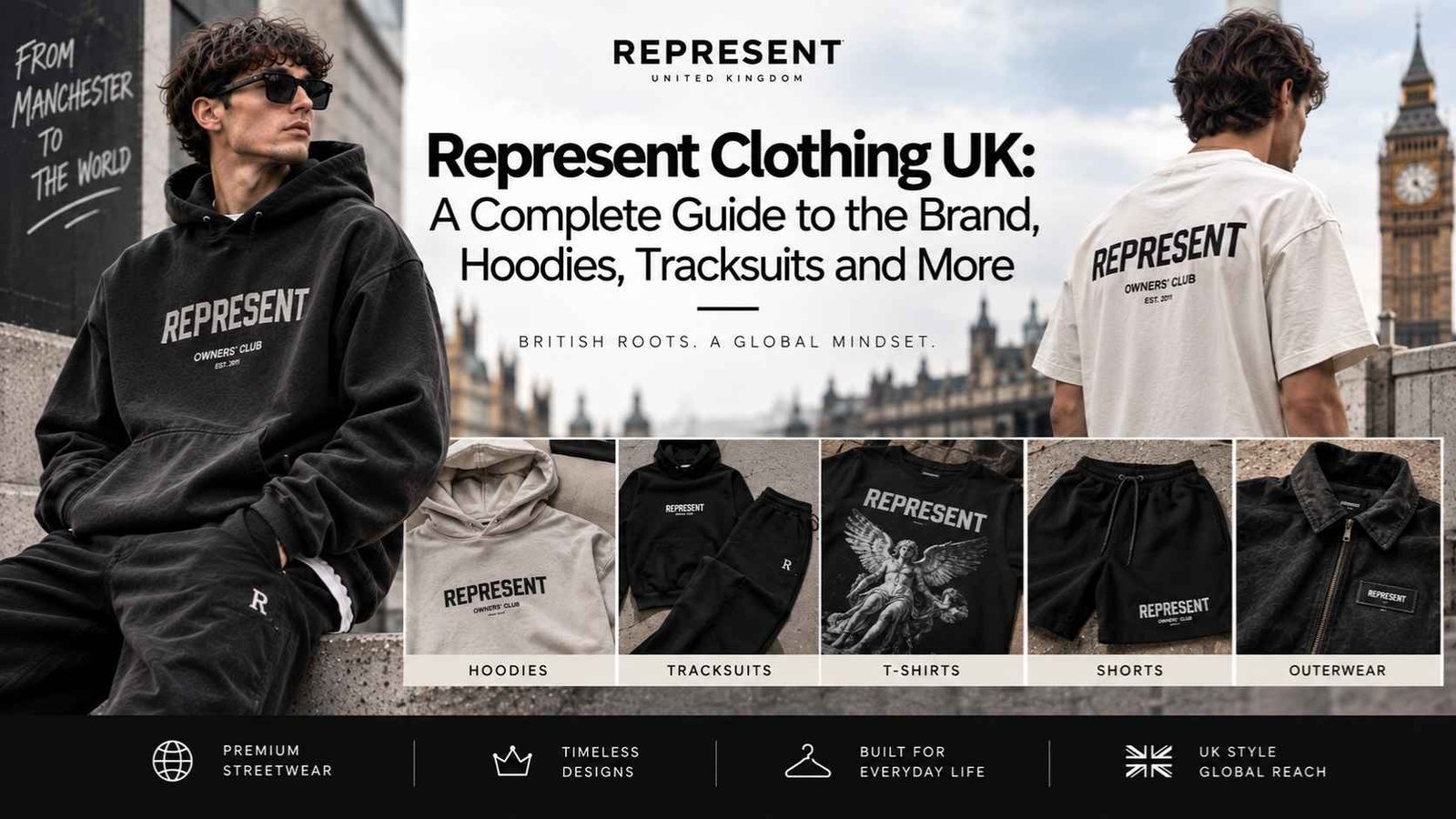 Represent Clothing UK brand hoodies and tracksuits guide