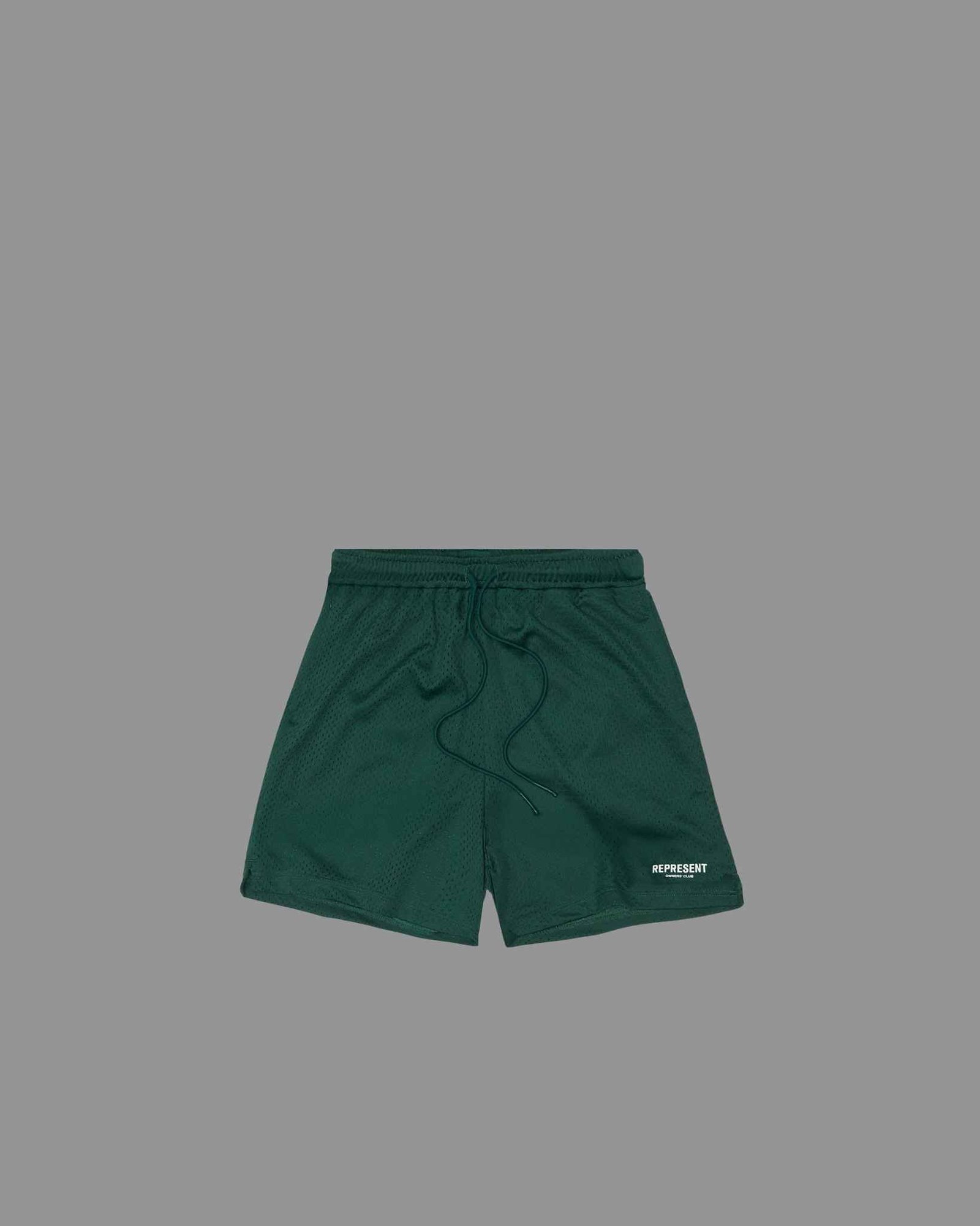 Represent Dark Green Shorts Front Represent Dark Green Shorts front view