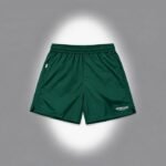 Represent Dark Green Shorts front view