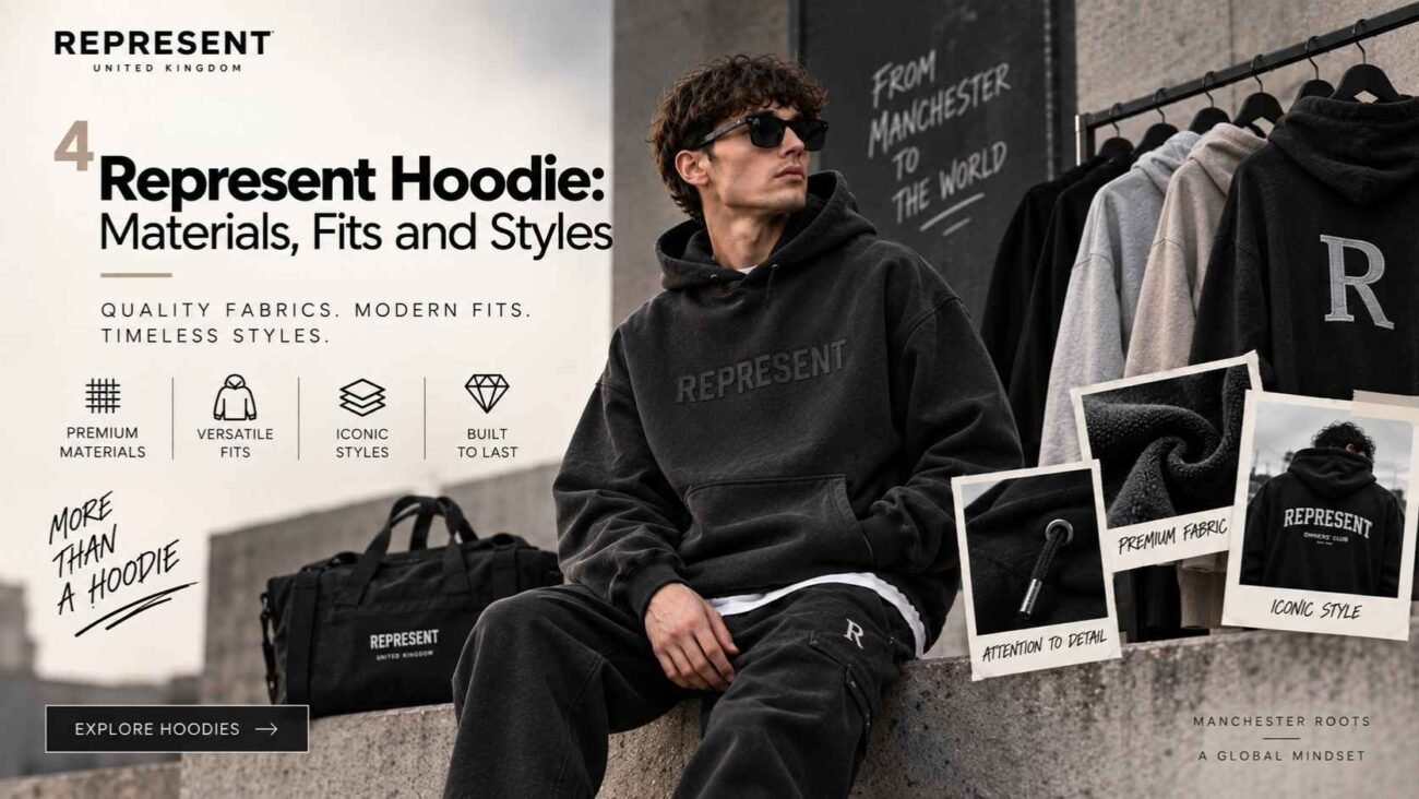 Represent Hoodie materials fits and styles