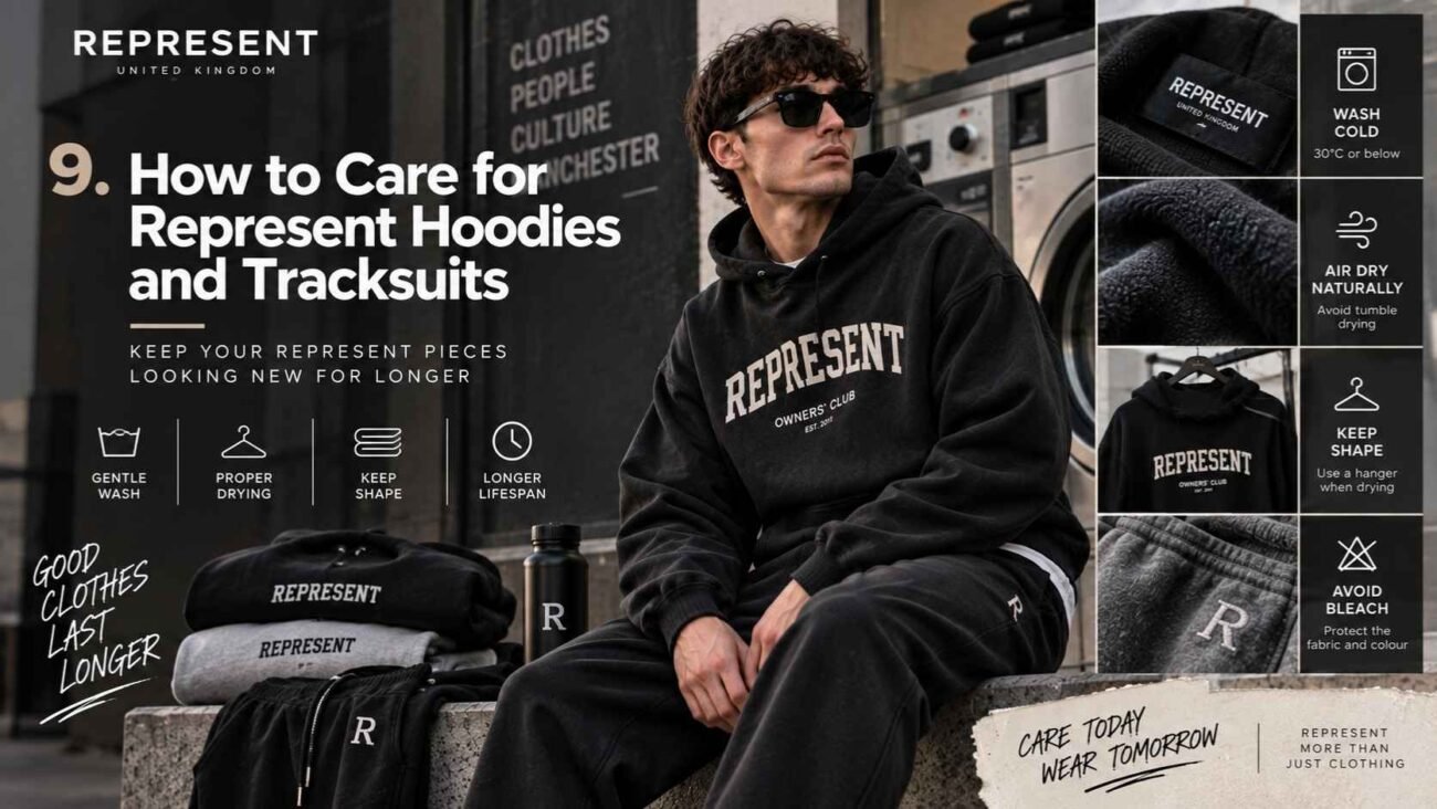 How to care for Represent Hoodies and Tracksuits