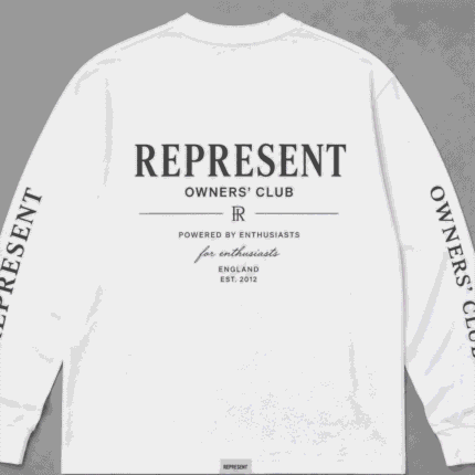 Represent Long Sleeved T-Shirts Men back view