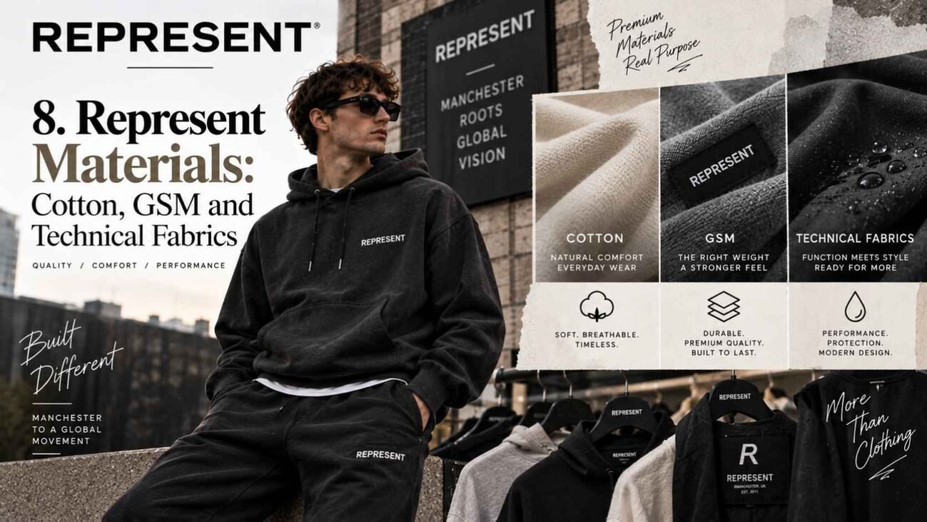 Represent materials cotton GSM and technical fabrics
