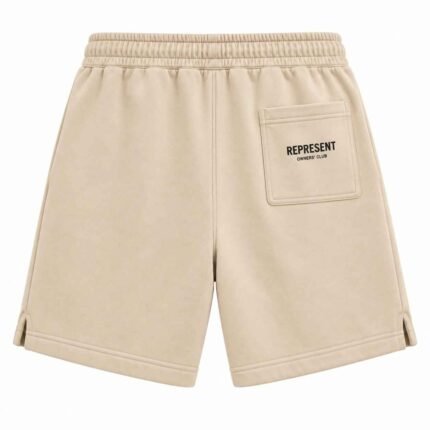 Represent Men's Shorts beige back view