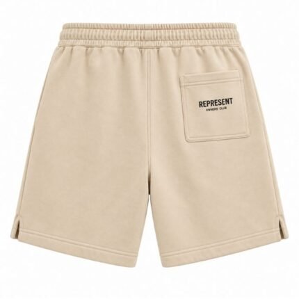 Represent Men's Shorts beige back view