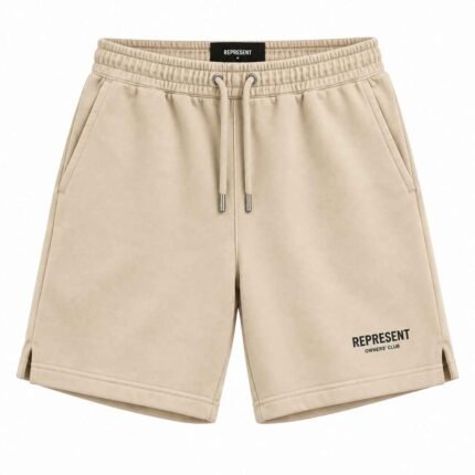 Represent Men's Shorts beige front view