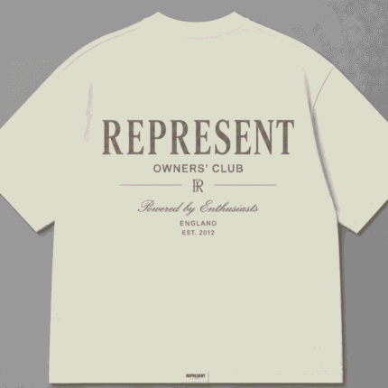 Represent Mens White T-Shirts Back View