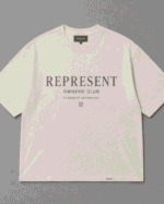 Represent Mens White T-Shirts front view