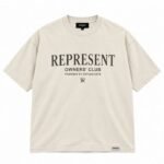 Represent Mens White T-Shirts front view